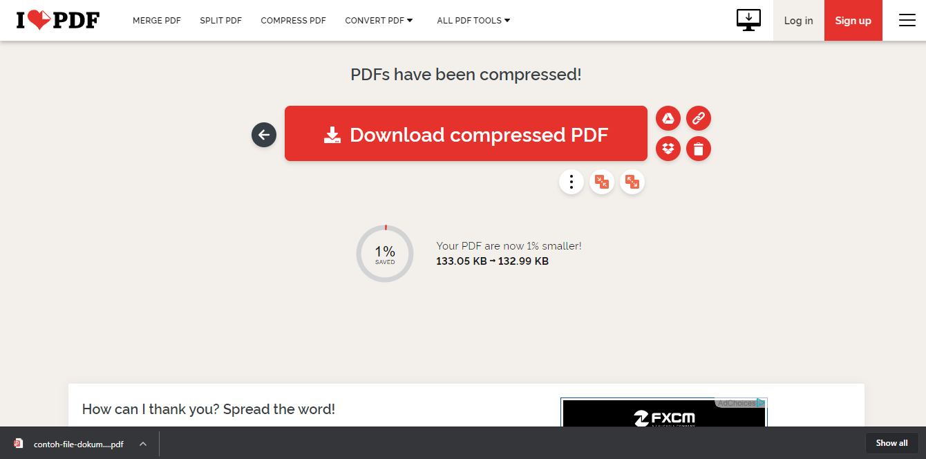 Terakhir, Klik Compress PDF